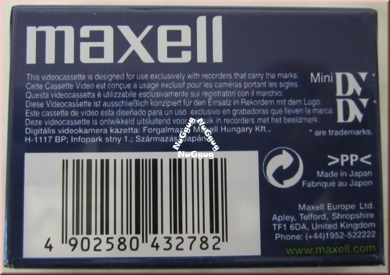 Maxell Mini DV 60 Cassette