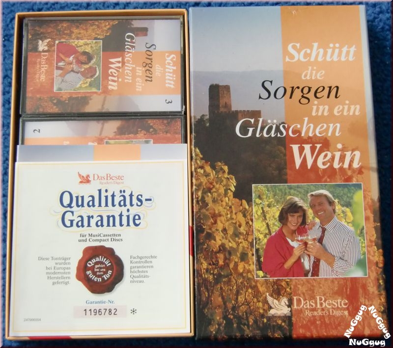 Schütt die Sorgen in ein Gläschen Wein