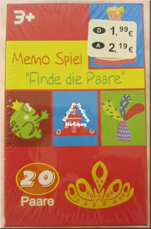 Memo-Spiel Finde die Paare für Mädchen