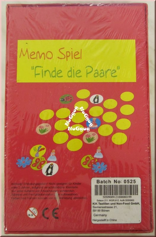 Memo-Spiel Finde die Paare für Mädchen