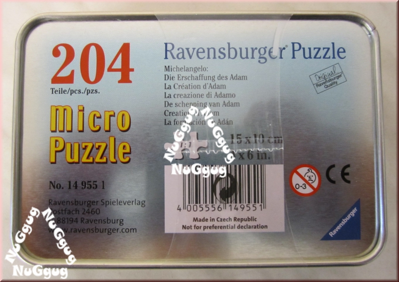 Puzzle Michelangelo - Die Erschaffung des Adam, Micro Puzzle von Ravensburger