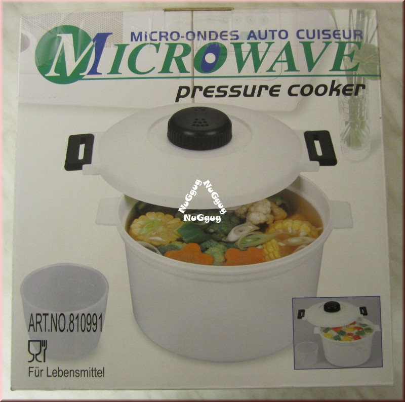 Mikrowellen Schnellkochtopf inkl. Meßbecher, transparent, 2,0 Liter, Microwave pressure cooker