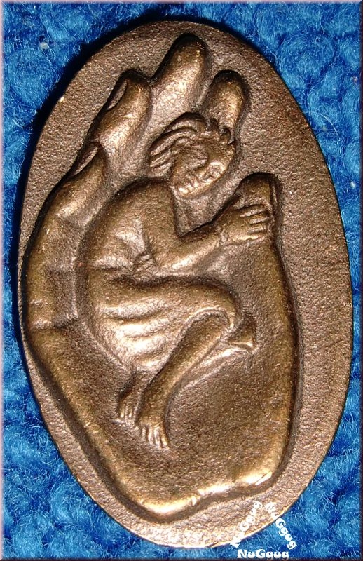 Handschmeichler Mini-Engel, oval, bronze