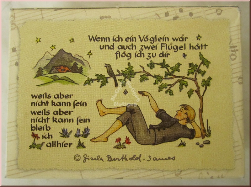 Minipuzzle Alte Lieder und Reime "Wenn ich ein Vöglein wär...", 54 Teile, 12,5 x 17,5 cm