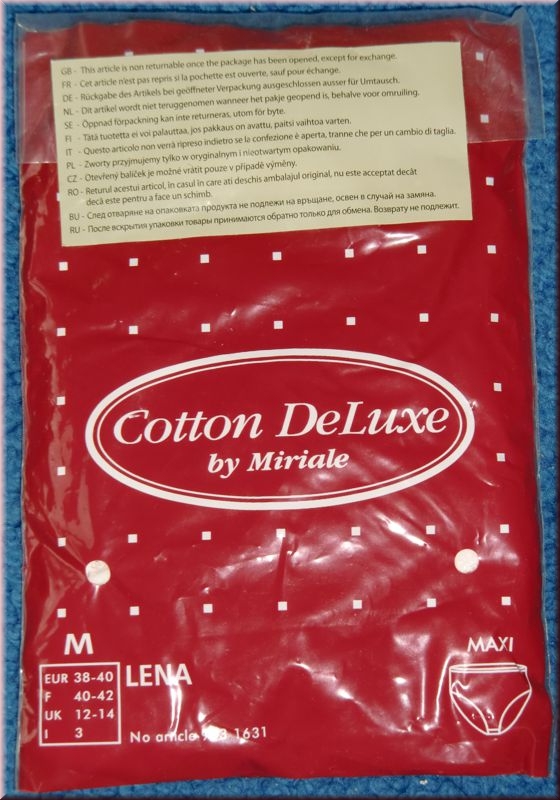 CottonDeLuxe by Miriale Slip Lena. Grösse M. EUR 38-40. MAXI