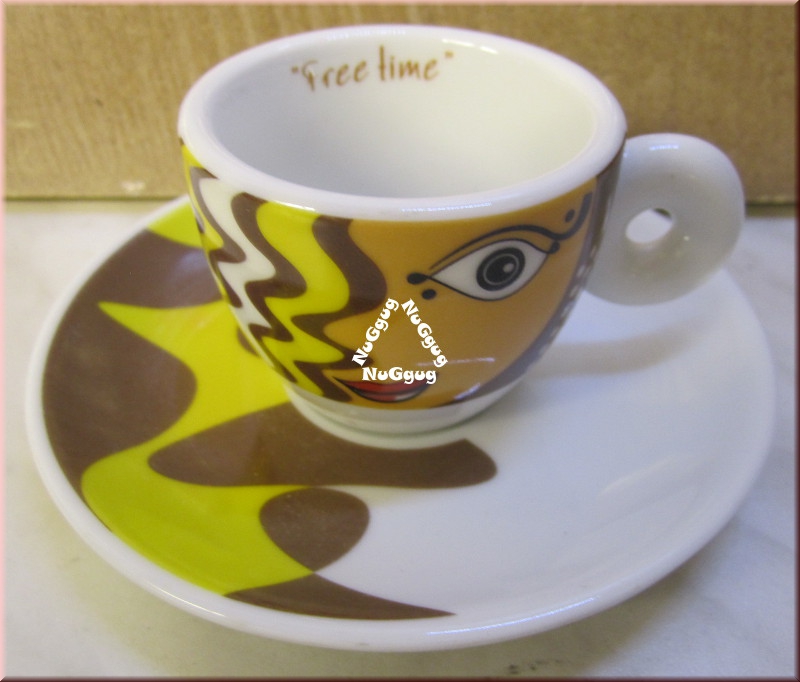 Espressotasse "Free time" mit Untertasse, Mokkatasse