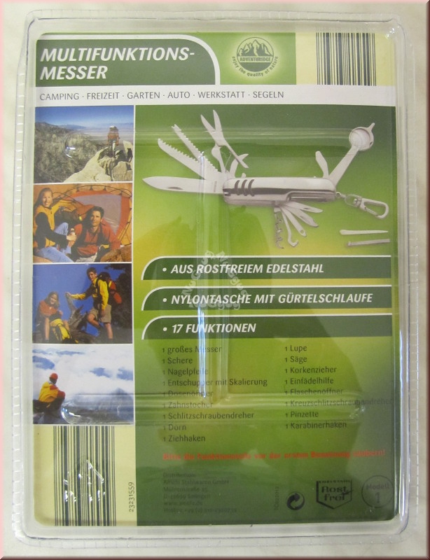 Multifunktions Taschenmesser, 17 Funktionen