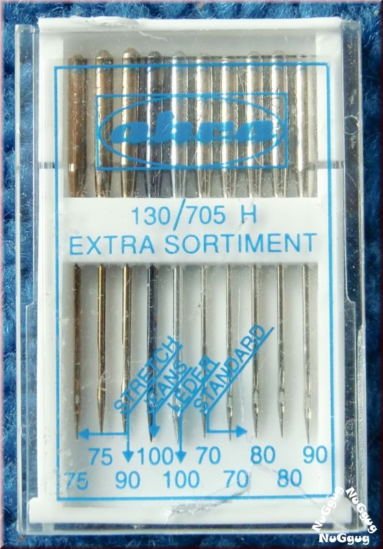 Nähmaschinennadeln 70 - 100, extra Sortiment 130/705 H, von Akra