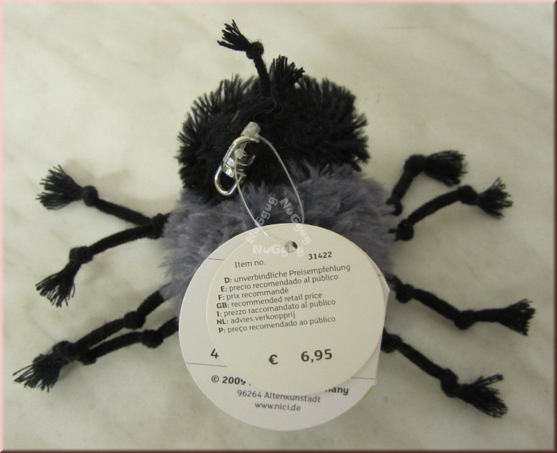 Nici 31422 Spinne, Schlüssel Anhänger Baby Schlenker, 10 cm