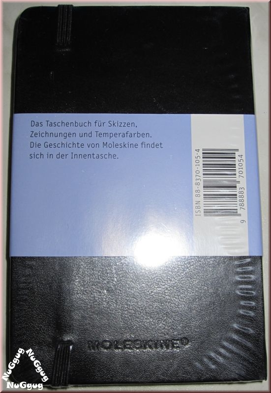 Moleskine Skizzenbuch, schwarz. 80 blanko Seiten, 14 x 9 cm