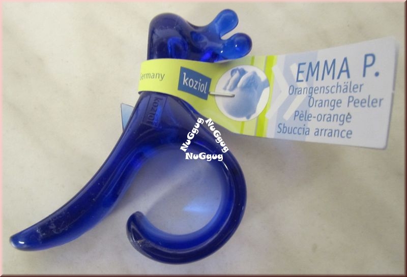 Koziol Orangenschäler Emma P.., transparent blau