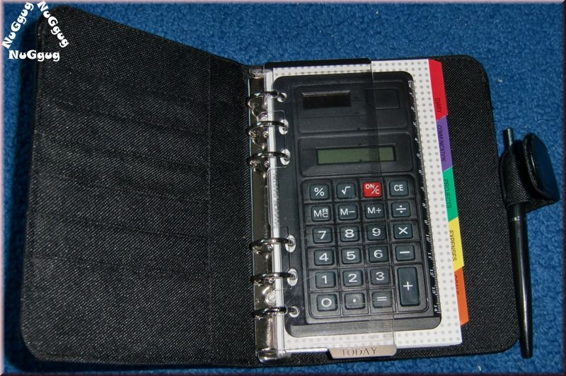 Notizbuch/Organizer mit Taschenrechner
