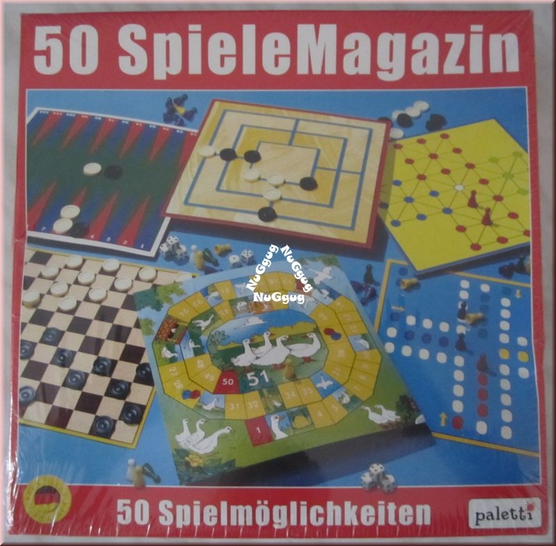 Paletti Spielesammlung, 50 Spielmöglichkeiten