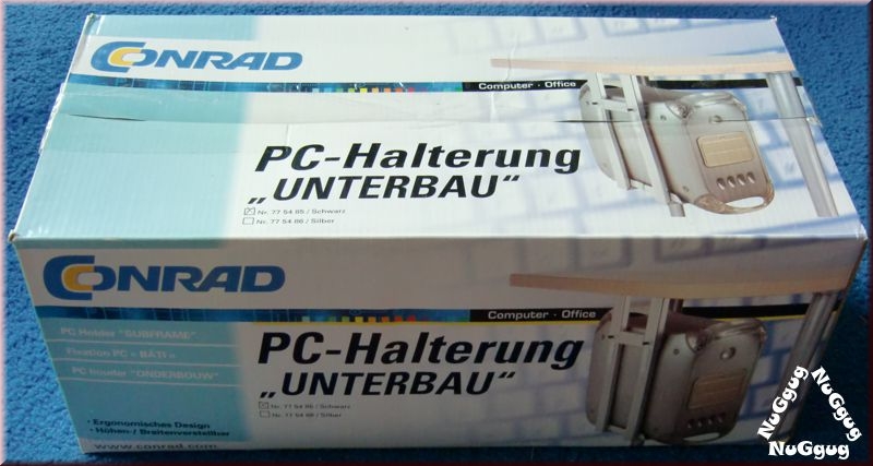 PC-Halterung Unterbau, schwarz von Conrad