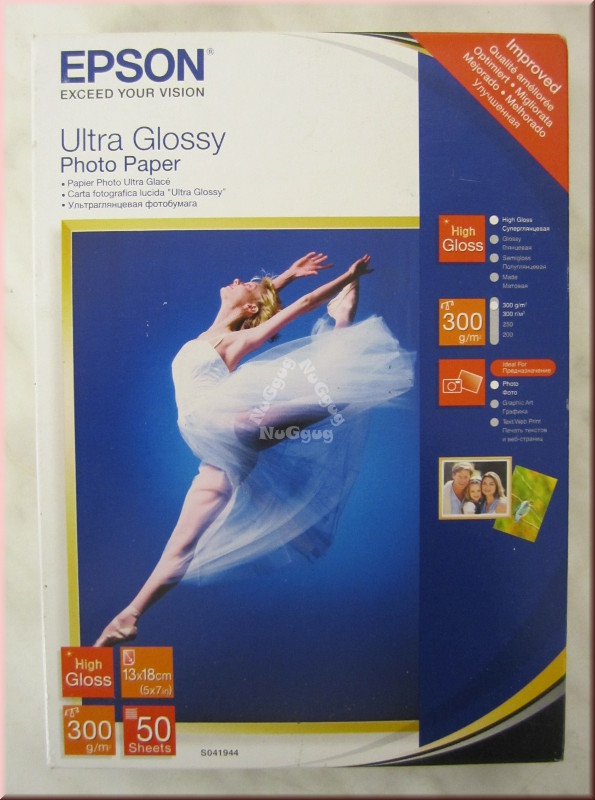 Epson Ultra Glossy Photo Papier, 13 x 18 cm, 50 Blatt