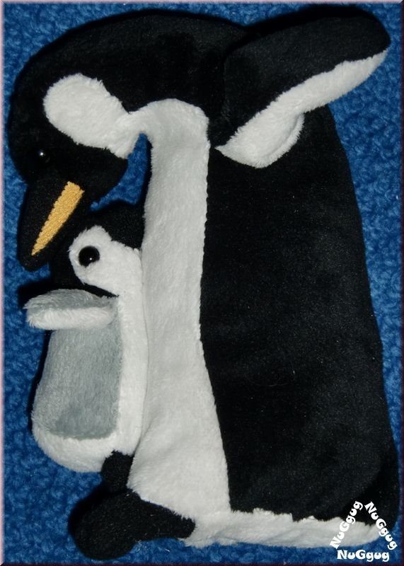 Pinguin mit Baby. Stofftier. 18 cm