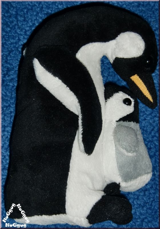 Pinguin mit Baby. Stofftier. 18 cm