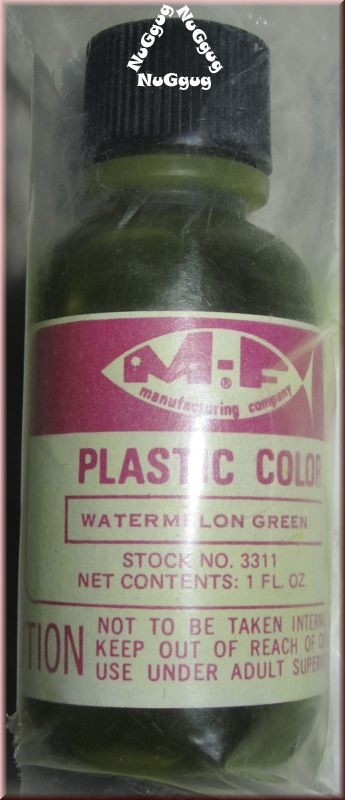 M-F Manufacoring Company Plastic Color Watermelon Green. 1 FL OZ