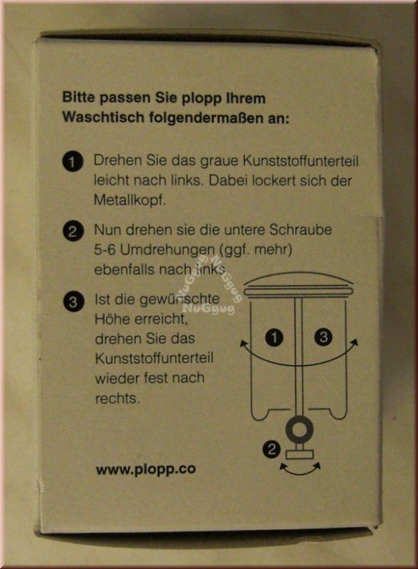 Plopp Waschbeckenstöpsel "Muschel", Abflussstöpsel