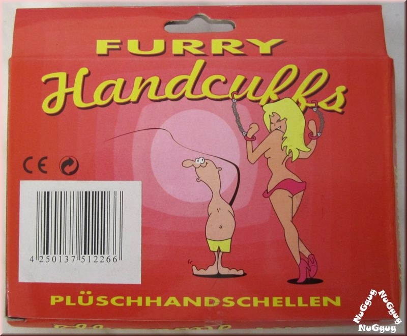 Plüschhandschellen, Handcuffs, schwarz