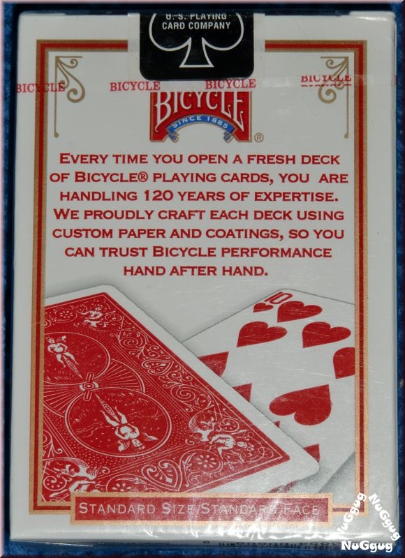 Pokerkarten. Bicycle standard. Playing Cards. rot