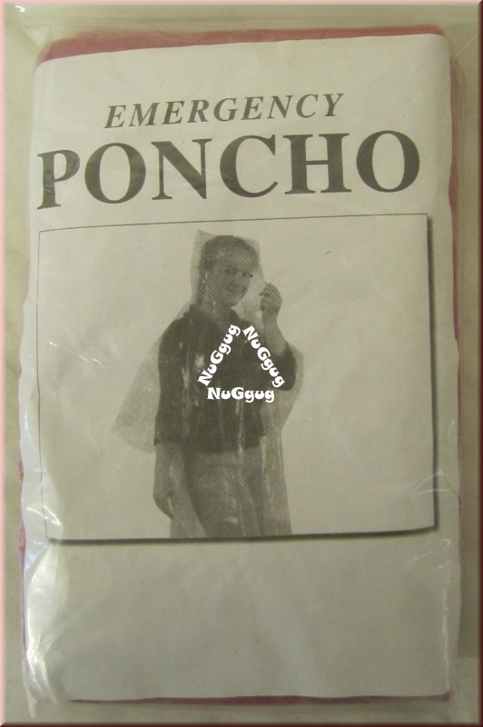 Emergency Rain Poncho, Regenmantel, pink