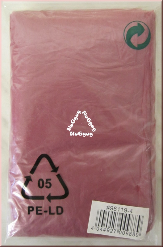 Emergency Rain Poncho, Regenmantel, pink