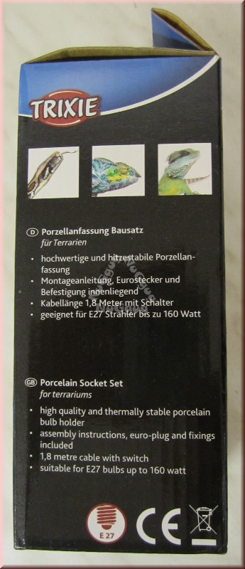 Reptiland Pro Socket Porzellanfassung Bausatz für Terrarien, bis 160W, von Trixie