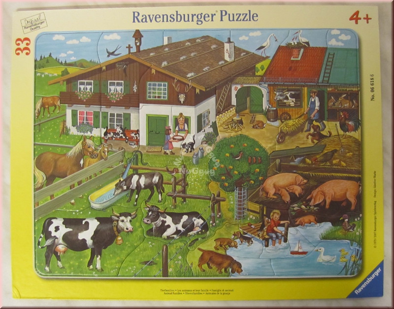Puzzle Tierfamilien, 33 Teile, Ravensburger Artikelnummer 066186