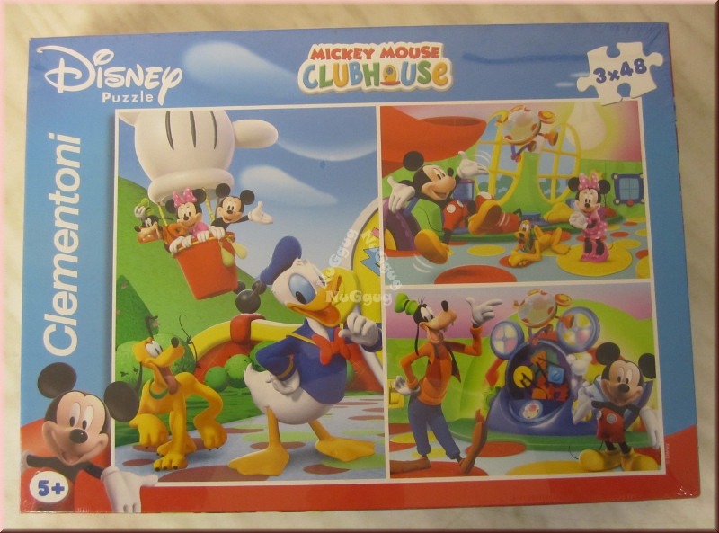 Puzzle Mickey Mouse Clubhouse, 3 x 48 Teile, Supercolor von Clementoni