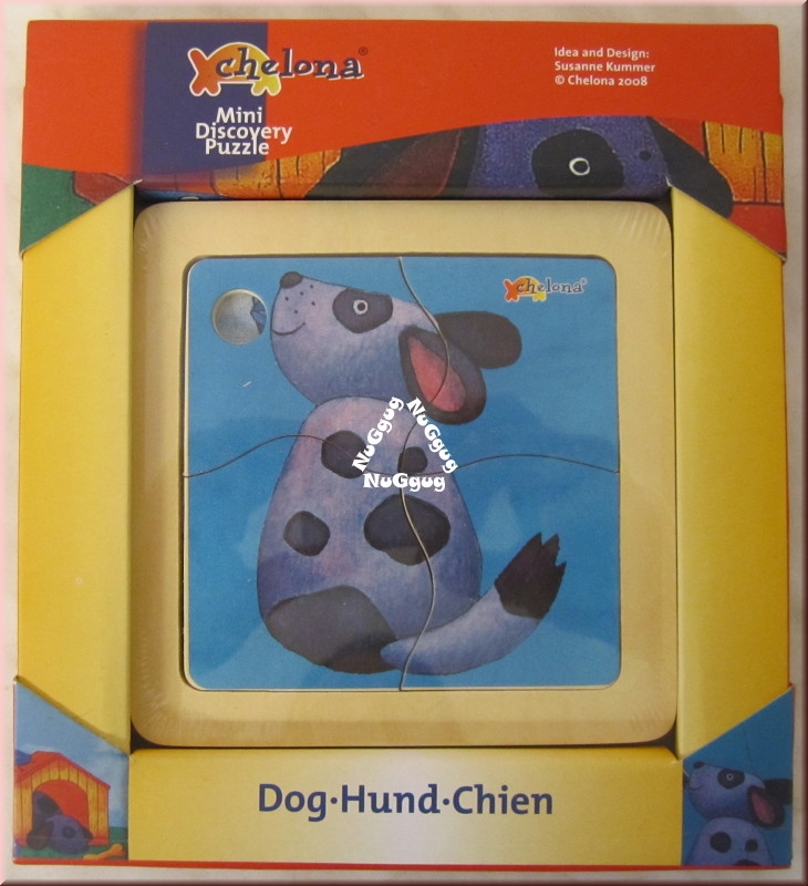 Mini Discovery Puzzle "Hund" von Chelona, Holzpuzzle