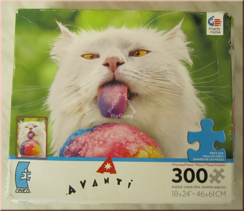 Puzzle Katze mit Eis, 46 x 61 cm, 300 Teile