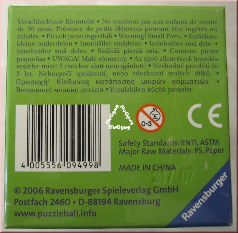 Puzzleball Pferde Artikelnummer 094998 Motiv 02 von Ravensburger. 60 Teile