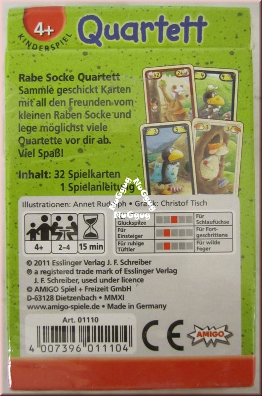 Der kleine Rabe Socke Quartett von Amigo