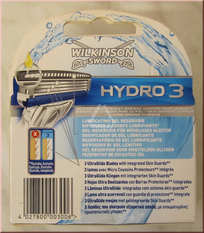 Rasierklingen Wilkinson Sword Hydro 3, 4 Stück