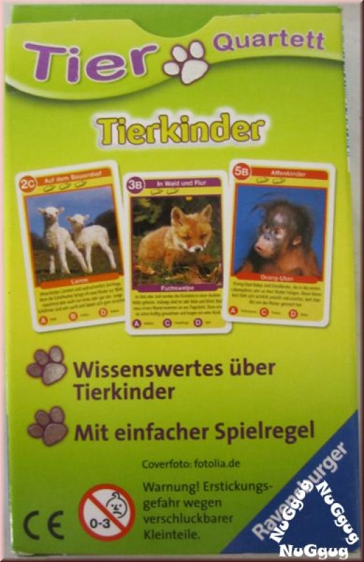 Tier-Quartett Tierkinder von Ravensburger