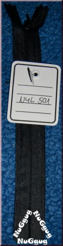 Reißverschluß riri NYL 501. schwarz/schwarz. 19 cm