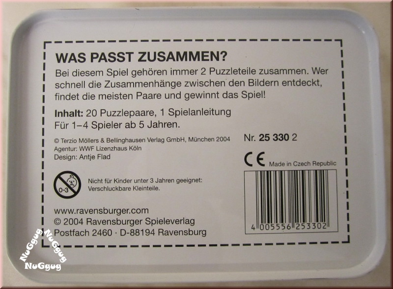 Ritter Rost - Was passt zusammen?, Lernspiel in der Blechdose, von Ravensburger