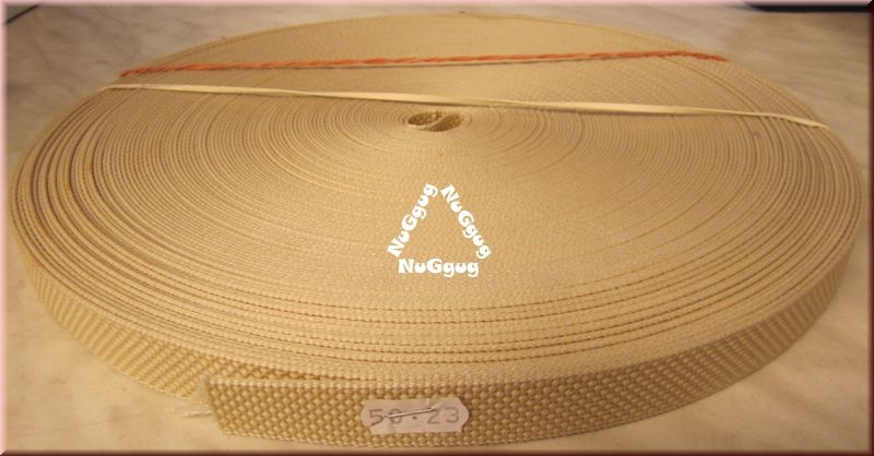 Rolladengurt, beige, 23 mm, 50 Meter