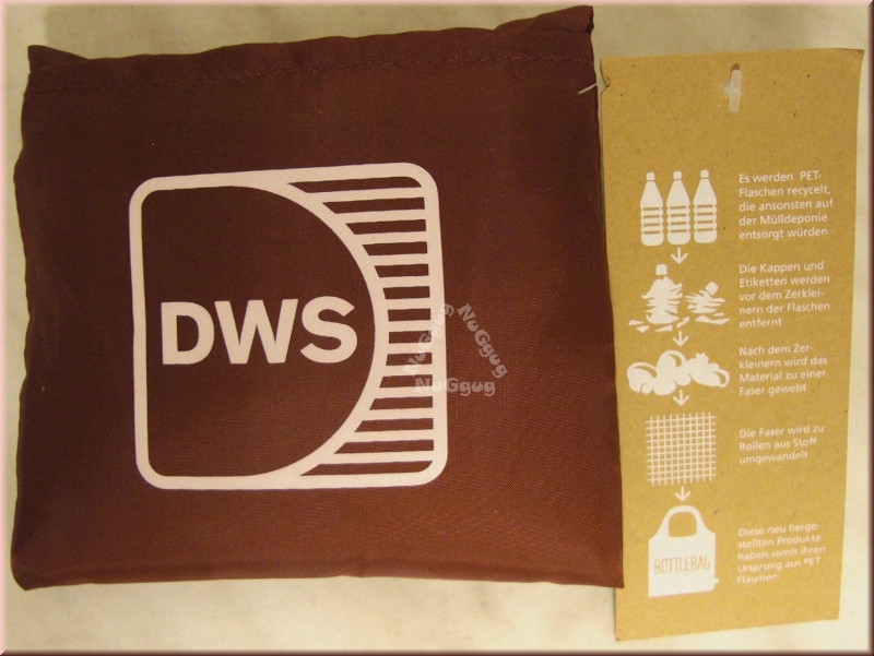 BottleBag "DWS", rotbraun, nachhaltige Einkaufstasche, 68 x 45 x 8 cm, Falttasche