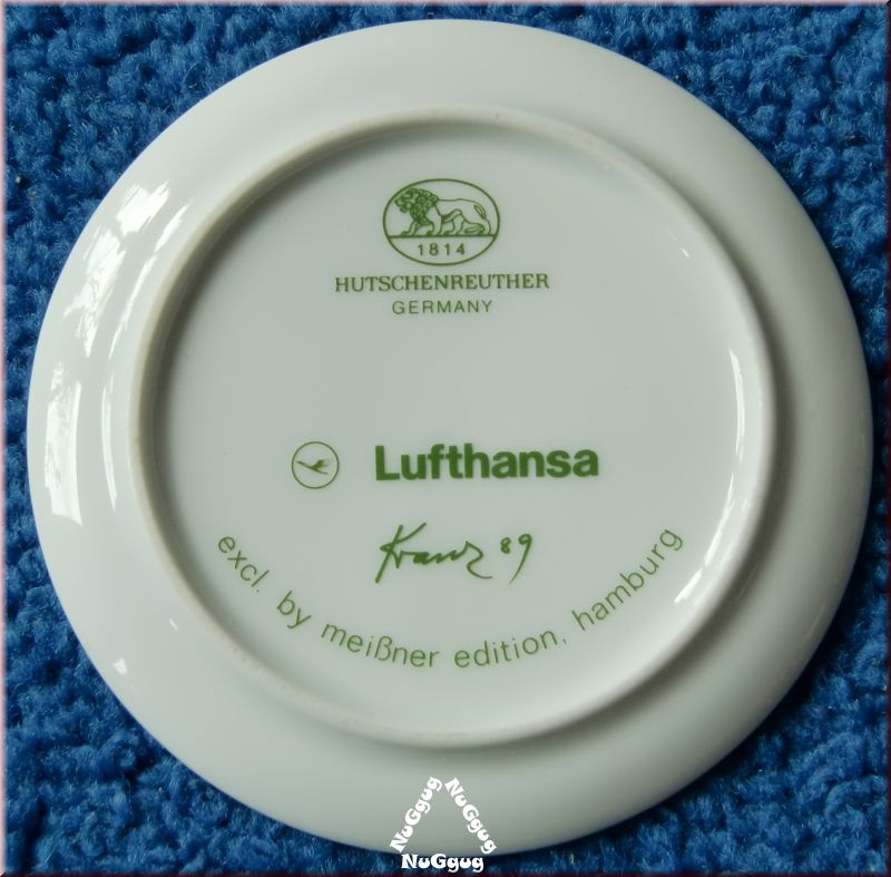 Lufthansa Sammelteller "Kranz 89" von Hutschenreuther
