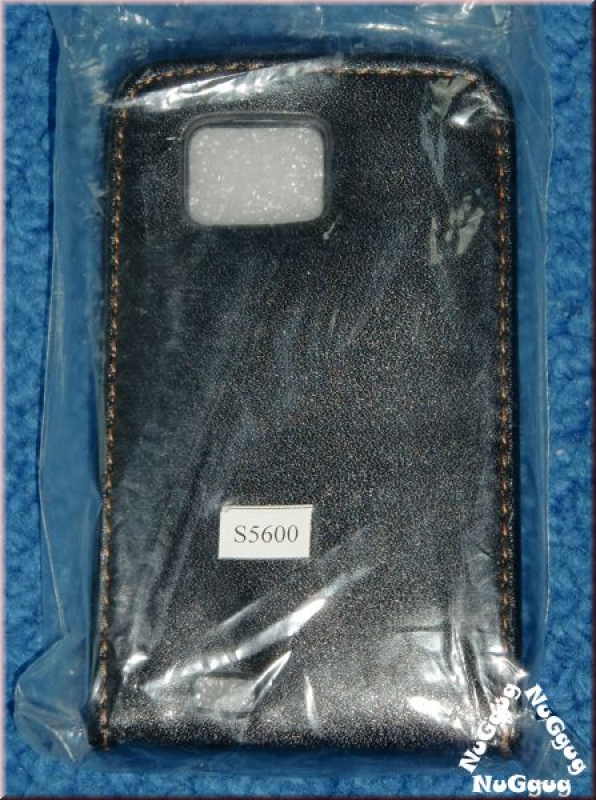 Handytasche Samsung S5600. Leder. schwarz