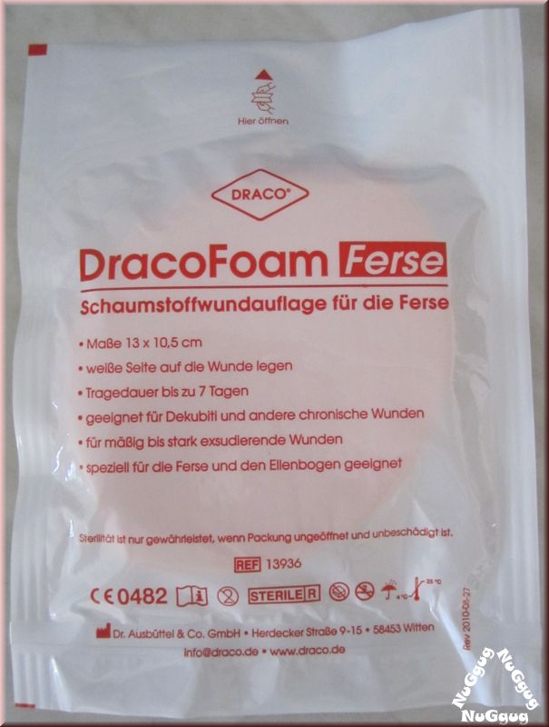 Draco Foam Ferse. Schaumstoffwundauflage