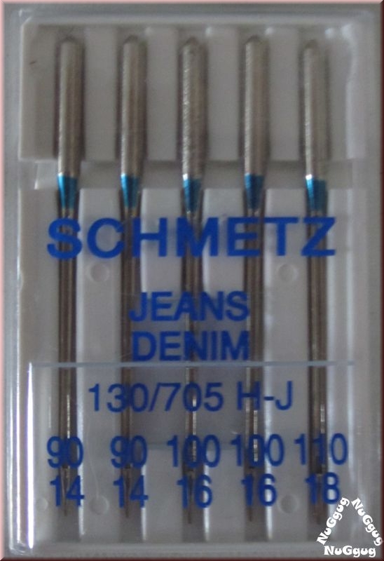 Nähmaschinennadeln 90/14 -110/18, Jeans/Denim 130/705 H-J von Schmetz