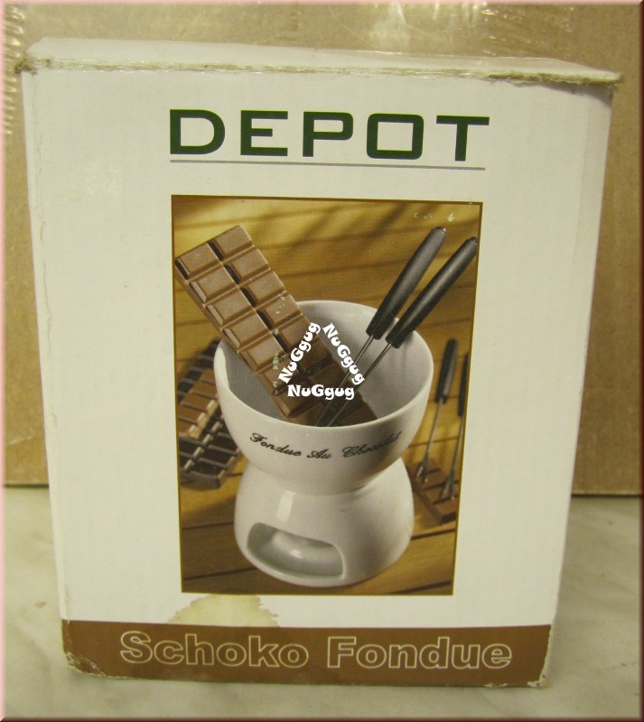 Schokofondue Set von Depot, 6-teilig, weiß