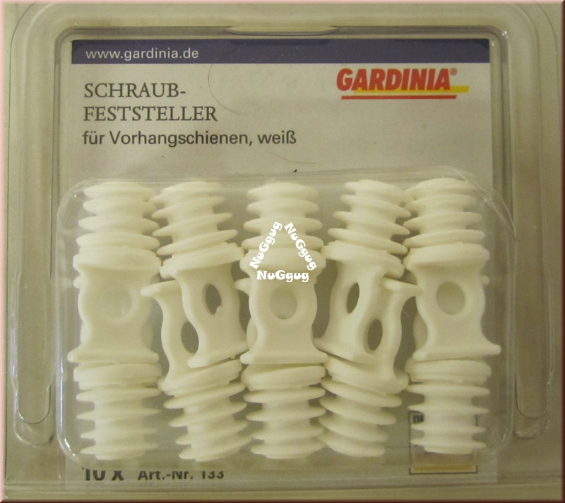 Schraubfeststeller für Vorhangschienen von Gardinia, weiss, 10 Stück