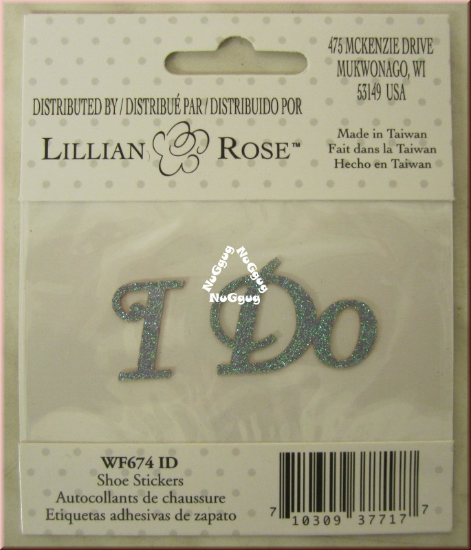 Lillian Rose Shoe Stickers "I Do", Artikel WF674 ID