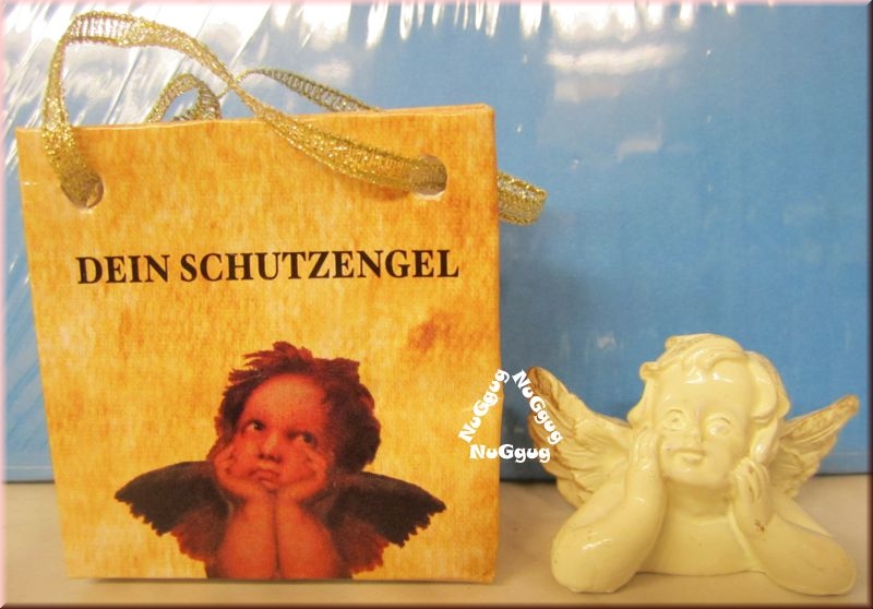 Schutzengel in der braunen Geschenktasche