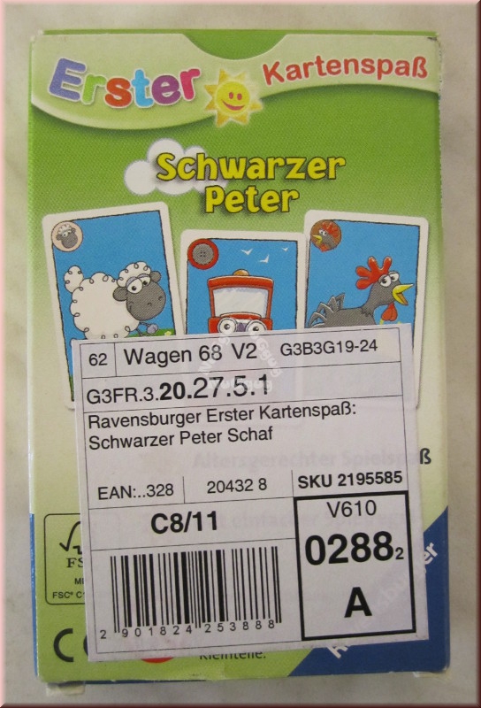 Schwarzer Peter von Ravensburger, Erster Kartenspaß, 20432