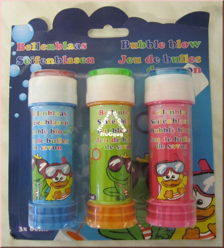 Seifenblasen, 3er Set, je 60ml